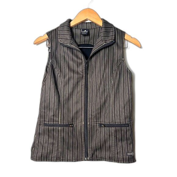 Kerrits Vest Women's Size Small Brown Pinstripe Riding Equestrian Horse Gear - Picture 1 of 7
